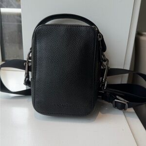 Coach Black Pebbled Leather Crossbody Bag